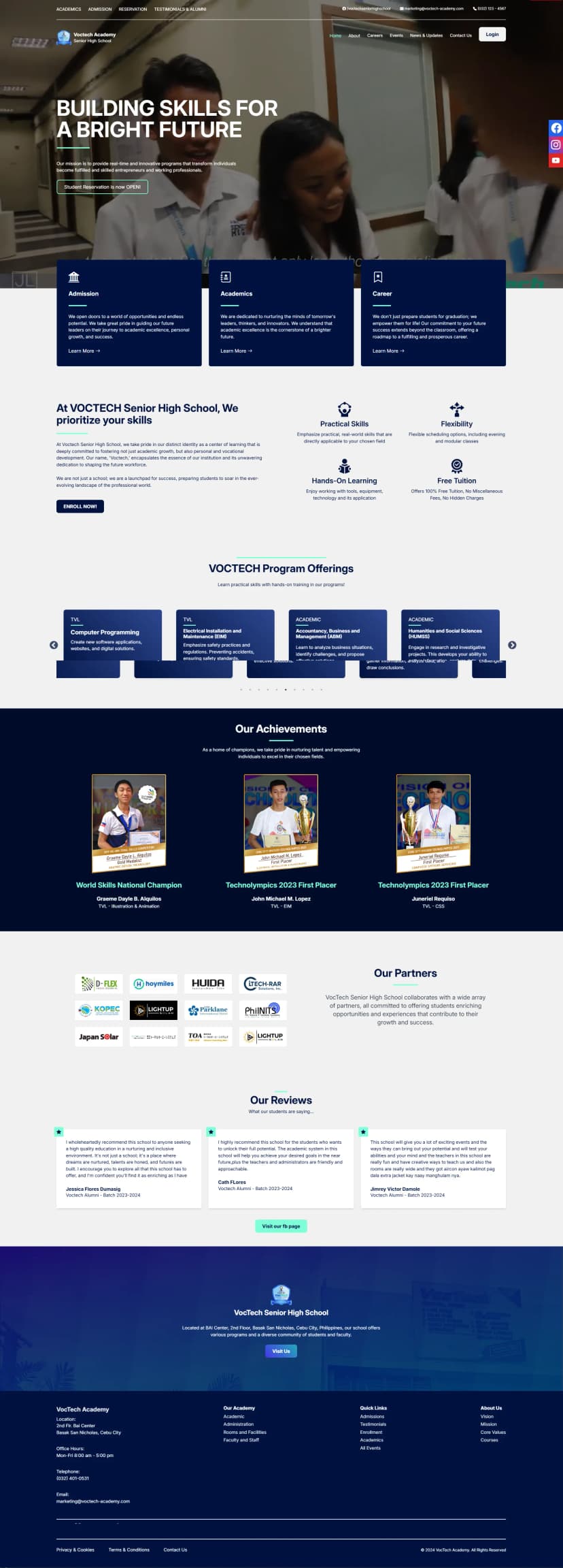 Image represent Voctech Academy - Education Website